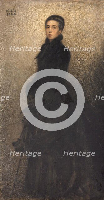 Portrait of the Artist's Mother (Mrs. Dillon), 1880. Creator: Theobald Chartran.