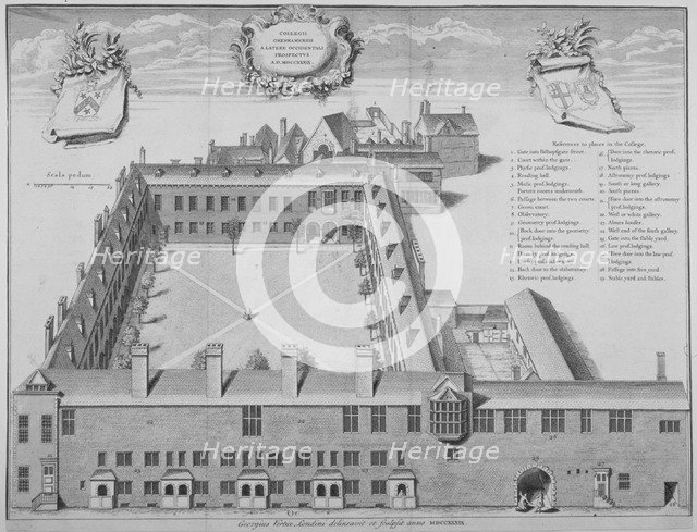 Gresham College, City of London, 1740. Creator: George Vertue.