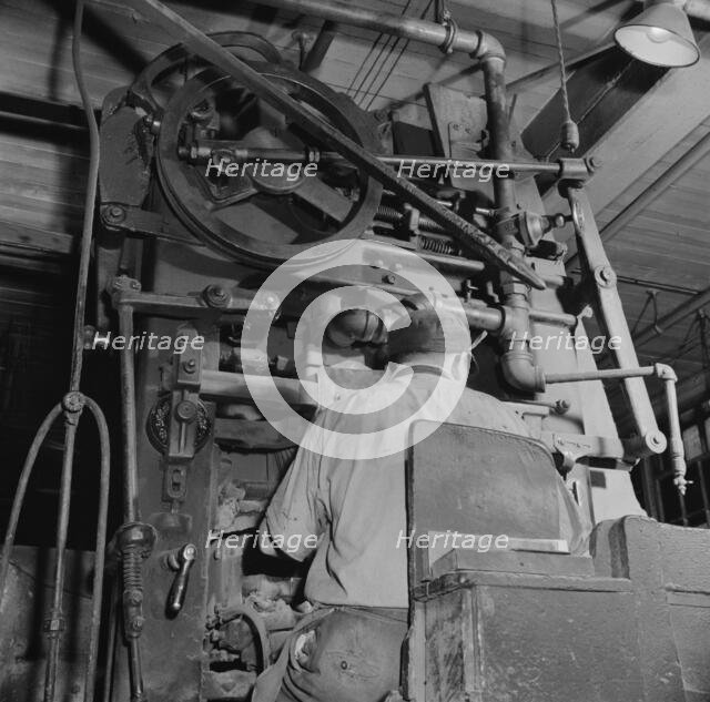 Possibly: A core blowing machine, New Britain, Connecticut, 1943. Creator: Gordon Parks.