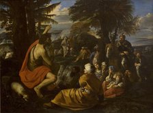 Saint John the Baptist Preaching in the Desert, 1650. Creator: Pier Francesco Mola.