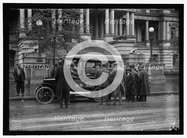 Red Cross vehicle at State Department, between 1916 and 1918. Creator: Harris & Ewing.