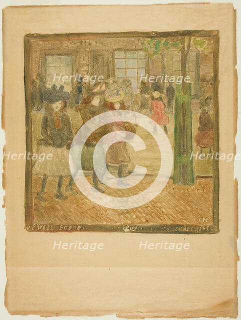 Street Scene, c.1891-94. Creator: Maurice Brazil Prendergast.