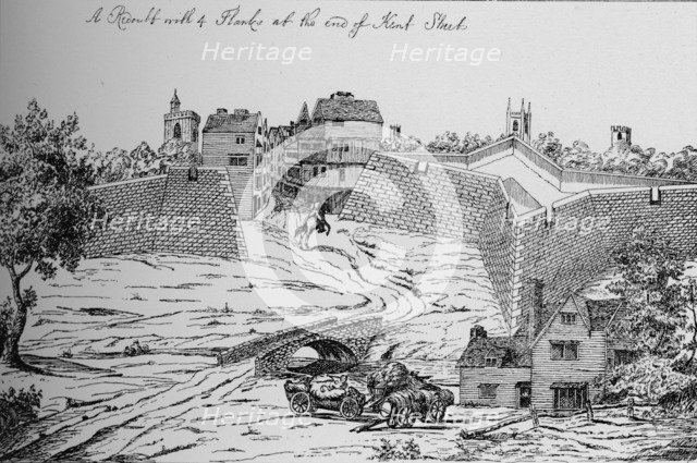 'One of the Forts erected by the Parliament for the defence of London during the Civil War', c1808,  Artist: Unknown.