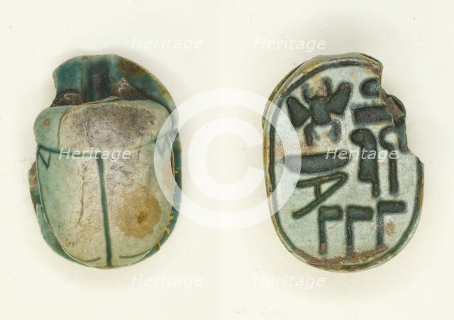 Scarab: Menkheperra (Thutmose III), Egypt, New Kingdom, Dynasty 18, Reign of Thutmose III... Creator: Unknown.