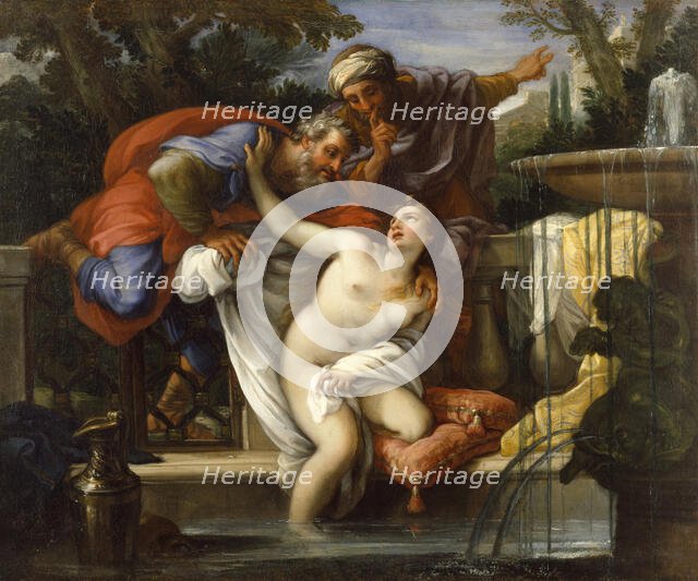 Susannah and the Elders, c1700-1727. Creator: Giuseppe Bartolomeo Chiari.