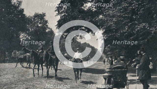 'Rotten Row, Hyde Park', c1900. Artist: Unknown.