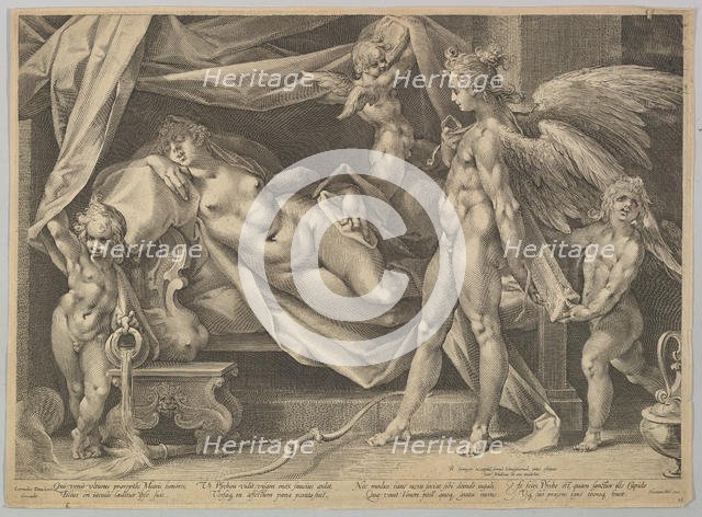 Cupid & Psyche, ca. 1631. Creators: Bartholomeus Spranger, Jan Muller.