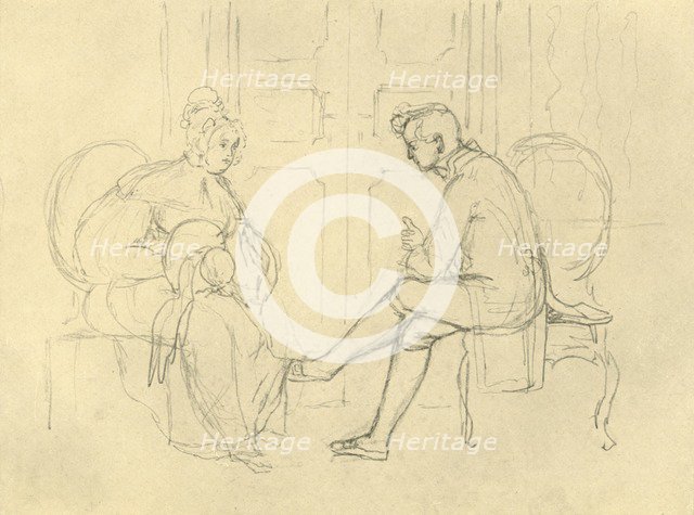 'Ernste Frage', mid-late 19th century, (c1924).  Creator: Carl Spitzweg.