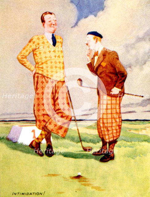 Golfing cartoon, British, c1920s. Artist: Unknown