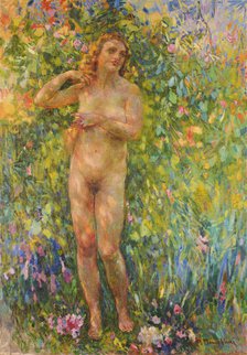 Grande nudo, before 1924. Creator: Nomellini, Plinio (1866-1943).