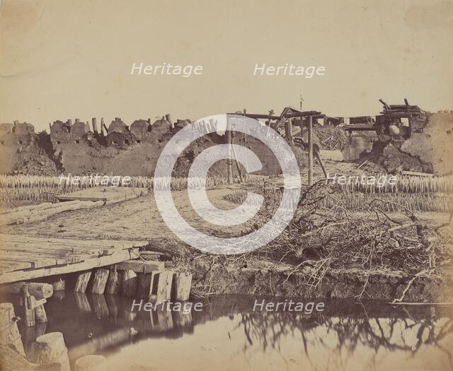 Exterior of North Fort Showing the English Entrance, August 21, 1860, 1860. Creator: Felice Beato.