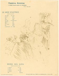 Homage to Moliere (Hommage à Molière), 1897. Creator: Henri de Toulouse-Lautrec.