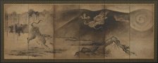 Dragon and tiger, Momoyama or Edo period, 17th century. Creator: Unknown.