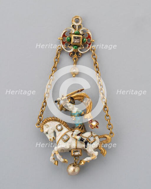 Pendant Shaped as a Horseman, Austria, c. 1860/70, second half of the 19th century. Creator: Unknown.