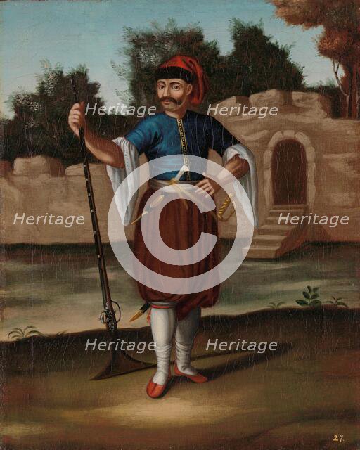 Albanian Soldier, 1700-1737. Creator: Workshop of Jean Baptiste Vanmour.