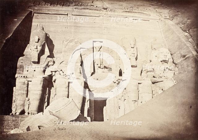 Temple Of Abu Simbel, c.1870. Creator: Antonio Beato.