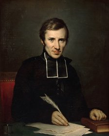 Hugues-Félicité Robert de Lamennais (1782-1854). Artist: Guérin, Paulin (1783-1855)