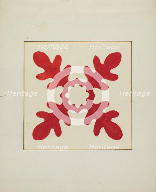 Pieced Autograph Quilt (1 Piece), c. 1936. Creators: Cornelius Christoffels, Margaret Linsley.