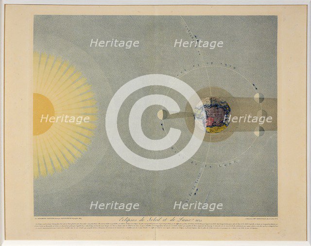 Eclipses de Soleil et de Lune (no. 5), pub. 1839. Creator: Auguste-Henri Dufour (1795-1865).