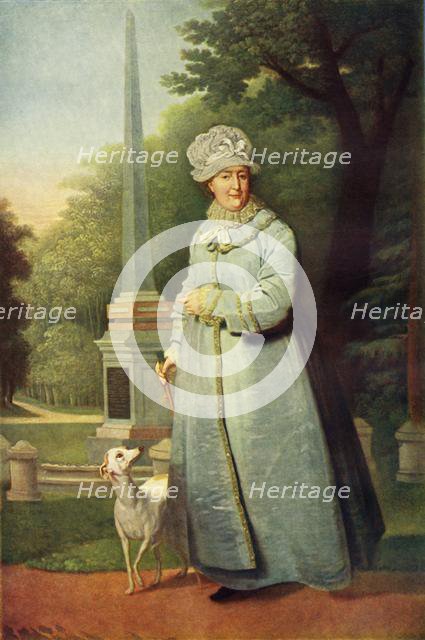 'Portrait of Katherine II in the Tsarskoye Selo Park', c1810, (1965). Creator: Vladimir Borovikovsky.