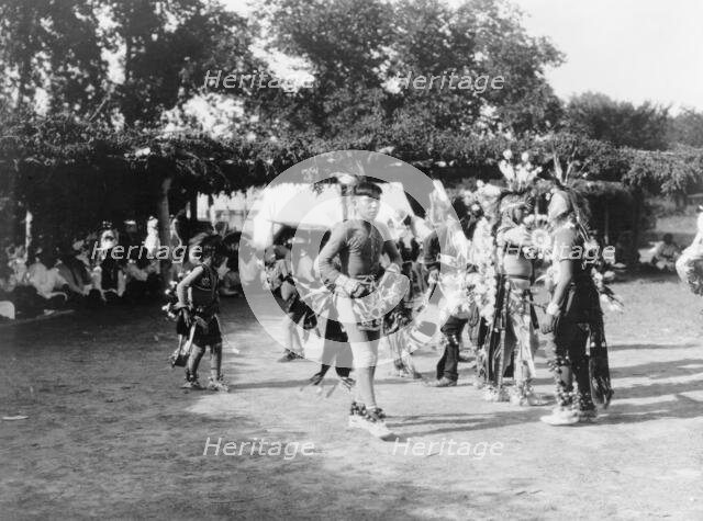 Skidi and Wichita dancers, c1927. Creator: Edward Sheriff Curtis.