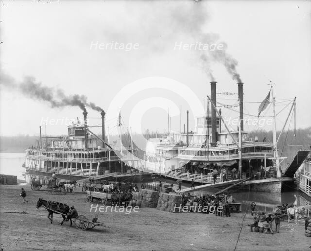 A Mississippi landing, between 1900 and 1906. Creator: Unknown.