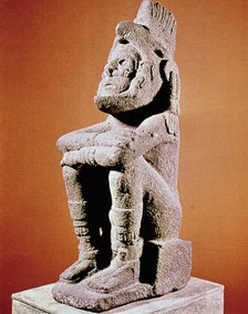 Aztec sculpture of a seated male figure, c1375-1521. Artist: Unknown