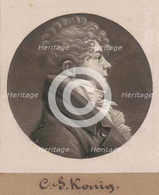 Christian Simon Konig, 1804. Creator: Charles Balthazar Julien Févret de Saint-Mémin.