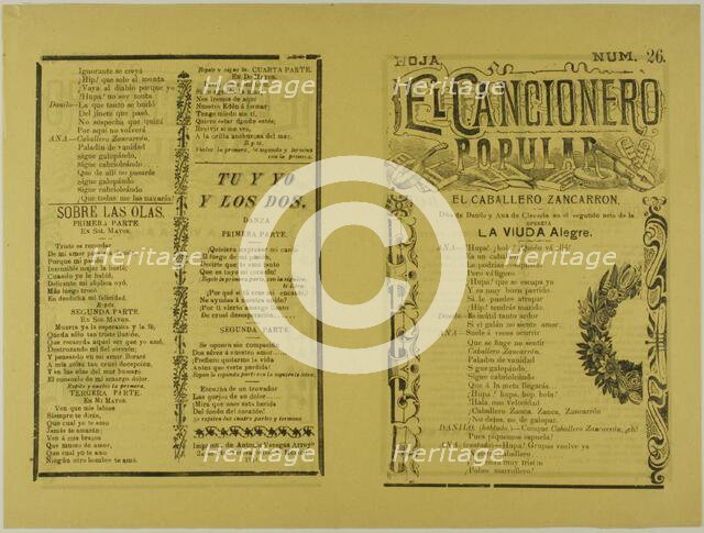 El cancionero popular, hoja num. 26 (The Popular Songbook, Sheet No. 26), n.d. Creator: Unknown.