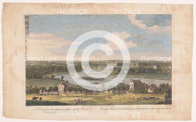 View of the River Thames at Richmond as seen from Richmond Hill, 1749. Creator: Francois Vivares.