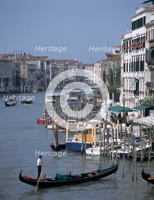 Grand Canal from Rialto Bridge, Venice Italy.