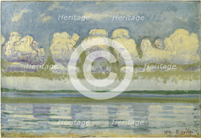 Lake Geneva with the Swiss Jura, 1909. Artist: Hodler, Ferdinand (1853-1918)