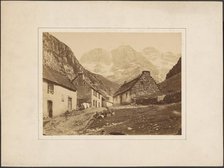 Village at foot of mountains, about 1855-1865. Creator: Farnham Maxwell Lyte.