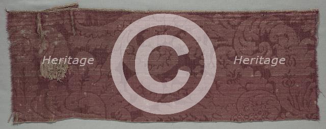 Satin Textile, late 1600s. Creator: Unknown.