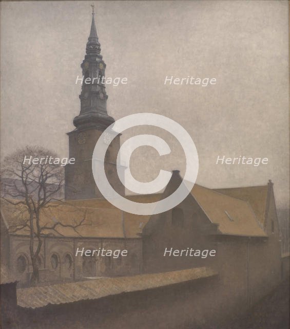 Saint Petri Church, Copenhagen, 1906. Creator: Hammershøi, Vilhelm (1864-1916).