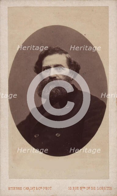 Portrait of the cellist and composer Alfredo Piatti (1822-1901) , ca 1860. Creator: Carjat, Étienne (1828-1906).