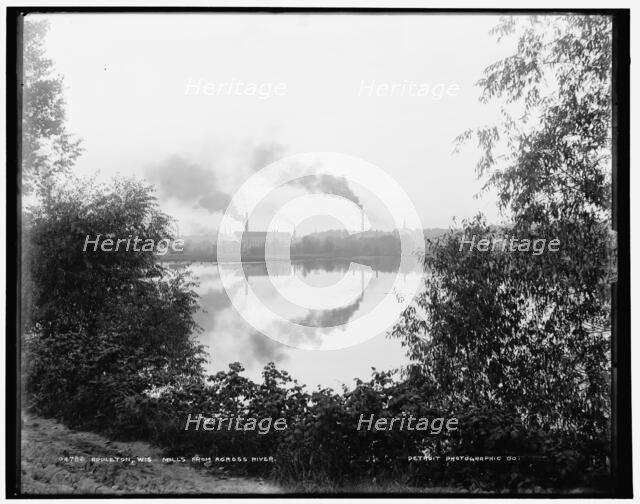 Appleton, Wis., mills from across river, between 1880 and 1899. Creator: Unknown.