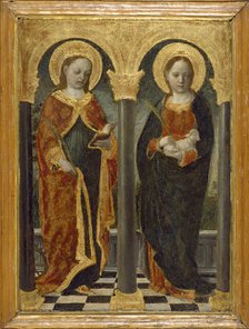 Saint Catherine of Alexandria and Saint Agnes, c1460. Creator: Vincenzo Foppa.