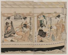Boating on the Sumida River, mid 1790s. Creator: Ch?bunsai Eishi (Japanese, 1756-1829).
