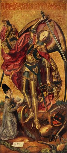 Saint Michael Triumphs over the Devil, 1468, (1946).  Creator: Bartolome Bermejo.