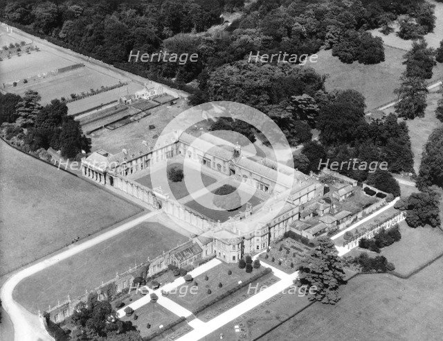 Aerial view of Worksop Manor, Nottinghamshire, August 1956. Artist: Unknown