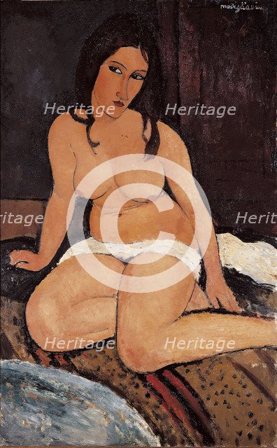 Seated Nude, 1917. Artist: Modigliani, Amedeo (1884-1920)