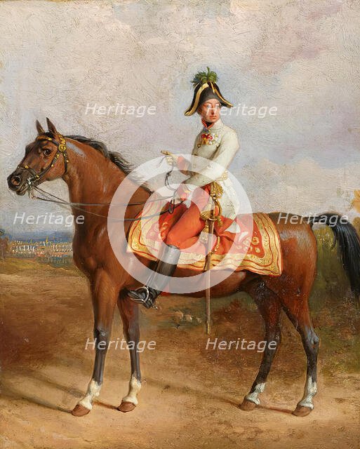Archduke Carl on horseback, 1840/1850. Creator: Johann Peter Krafft.