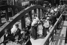 Boarding ferry for fresh air outing, 1913. Creator: Bain News Service.