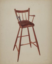 Child's High Chair, 1939. Creator: Herman O. Stroh.