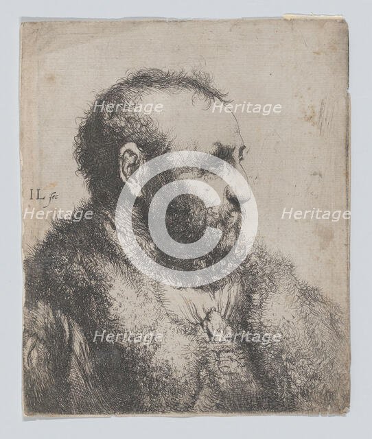 Bust of an Old Man with a Fur Collar, 17th century. Creator: Jan Lievens.