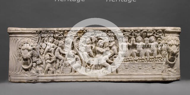 Sarcophagus representing a Dionysiac Vintage Festival, A.D. 290-300. Creator: Unknown.
