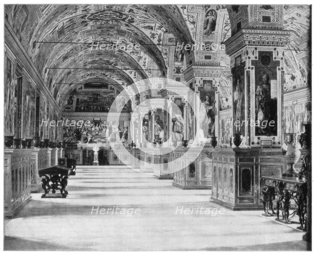 The Vatican Library, Rome, late 19th century. Artist: John L Stoddard