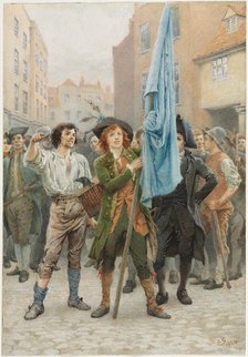 Barnaby Rudge Helping Lead the Gordon Riots, 1884. Creator: Charles Green (British, 1840-1898).