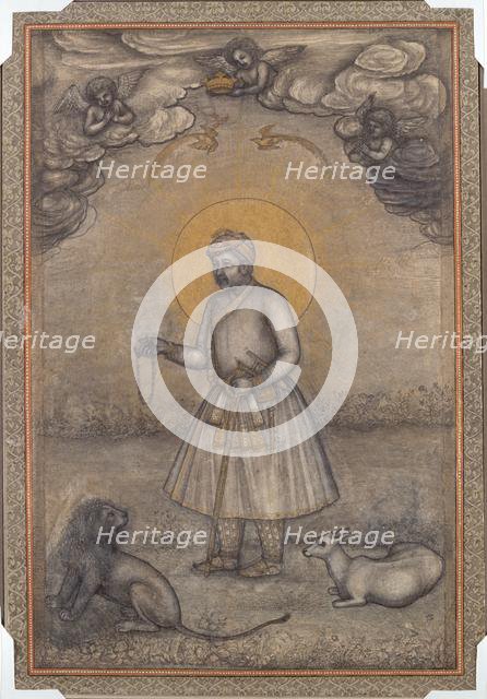 Portrait of the Aged Akbar, c. 1640-1650. Creator: Govardhan (Indian, active c.1596-1645), attributed to.